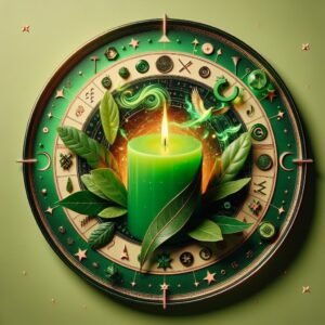 “Simpatia da Vela Verde com Louro: Ative o Imã da Fortuna!”